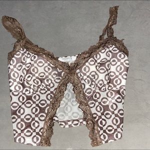 Pepper Mayo brown and white tank